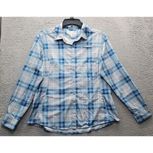 Field & Stream Vented Shirt Womens XL Multi Plaid Fishing Gear Collar‎ Button-Up